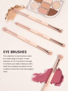 MAANGE 7pcs Professional Aluminum Dual-Ended Makeup Brush Set, Including Blush Brush, Foundation Brush, Setting Brush, Concealer Brush, Contour Brush And Powder Brush, Super Soft Bristles, Portable Makeup Brush Set, Travel Makeup Brush Set, Gift For Women/Girls, Makeup Brush Set, Makeup Brush Set, Makeup Brush Set, Complete Makeup Brushes, Makeup Brush Set, Complete Makeup Tools, Makeup Brush Set, Makeup Brush Gift Set - Dusty Pink - View 8