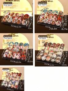 1 pieza Soporte para exhibición de tarjetas, Soporte vertical acrílico para tarjetas de felicitación, Estante acrílico transparente multicapa adecuado para tarjetas calificadas por PSA, tarjetas de béisbol y exhibiciones de tarjetas postales y pegatinas - transparente - Ver 2