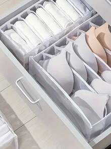 1件/3件套内衣收纳盒、袜子整理盒、文胸内裤抽屉分隔格、衣柜整理盒、家居必备3件套 - 彩色 - 查看 9