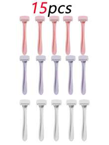 1/3/9/15 PCS Mini Manual Shaver, Manual Hair Removal, Dry And Wet Dual-Purpose, Painless Hair Remover, Bikini, Leg, Armpit, Face And Body Hair Remover, Multi-Functional Exfoliation Tool, Portable, Hair Removal Tool, Beauty Tool - Multicolor - View 11