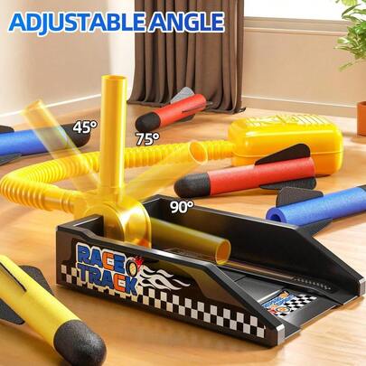 Toy Car Launcher, 2 Race Car And 6 Foam Rockets, Outdoor Outside Backyard Toys For Boys &Amp; Girls, Birthday Gift Toys...