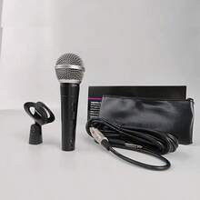Professional Metal Wired Cardioid Dynamic Microphone Handheld Microphone Legendary Human Voice Microphone With 3m 6.35mm XLR Cable For Stage Performances, DJ, Karaoke, OK, Recording Of Human Voice Performances, Live Streaming - 黑色 - 查看 5