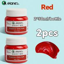 2 Bottle Marie's Fabric Paint, 50ml/1.7fl. Oz - Vibrant Colors Available For Clothes Permanent, Professional Textile Pigments Kit For Artists & Crafters, Ideal Gifts Art Tools For T-Shirts, Shoes, Jeans, Canvas Bags, DIY Projects In Christmas, New Year - 2pcs - View 17