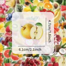 50pcs Fruit Stickers Waterproof Vinyl - Assorted Realistic Fruit Designs (Blueberry, Strawberry, Kiwi, Avocado) Semi-Matte Finish, Irregular Shapes For DIY Crafts, Water Bottles, Laptops, Skateboards, Suitcases & Phone Decor, Skateboard Accessories