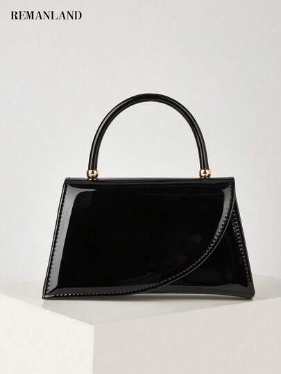 REMANLAND 优雅亮面纯色PU手提包/晚宴包，精致迷人的女士商务斜挎包，完美搭配派对礼服、婚纱、晚礼服、紧身连衣裙，适合婚礼、聚会、宴会、派对、舞会等场合。