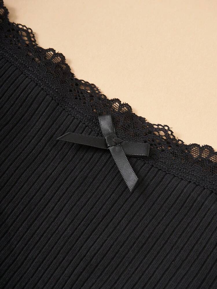 7条装女士花卉撞色蕾丝边纯棉内裤 - 彩色 - 查看 6