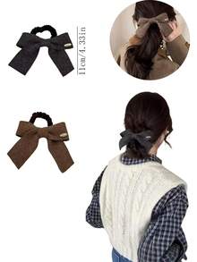 可爱单件装女士蝴蝶结装饰时尚发圈，可用于头发装饰、发饰、马尾辫、发圈、发绳、发绳扎发、发圈、发饰，也是馈赠佳品。