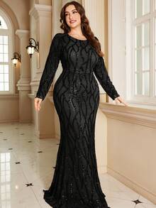 XUIBOL Váy cưới cho mẹ cô dâu sang trọng, cổ tròn, chất liệu vải sequin thêu tinh tế, chất lượng cao, vừa vặn, cỡ lớn, cổ tròn, buổi tối, ngày cưới, tiệc sinh nhật, kỷ niệm, gia đình, tiệc cocktail, tiệc trang trọng, tiệc chiêu đãi, tiệc đơn, ngày lễ, mùa hè, mùa thu, cổ chữ V, tay ngắn, sang trọng, thanh lịch (thêu dày) - màu đen - Xem 10