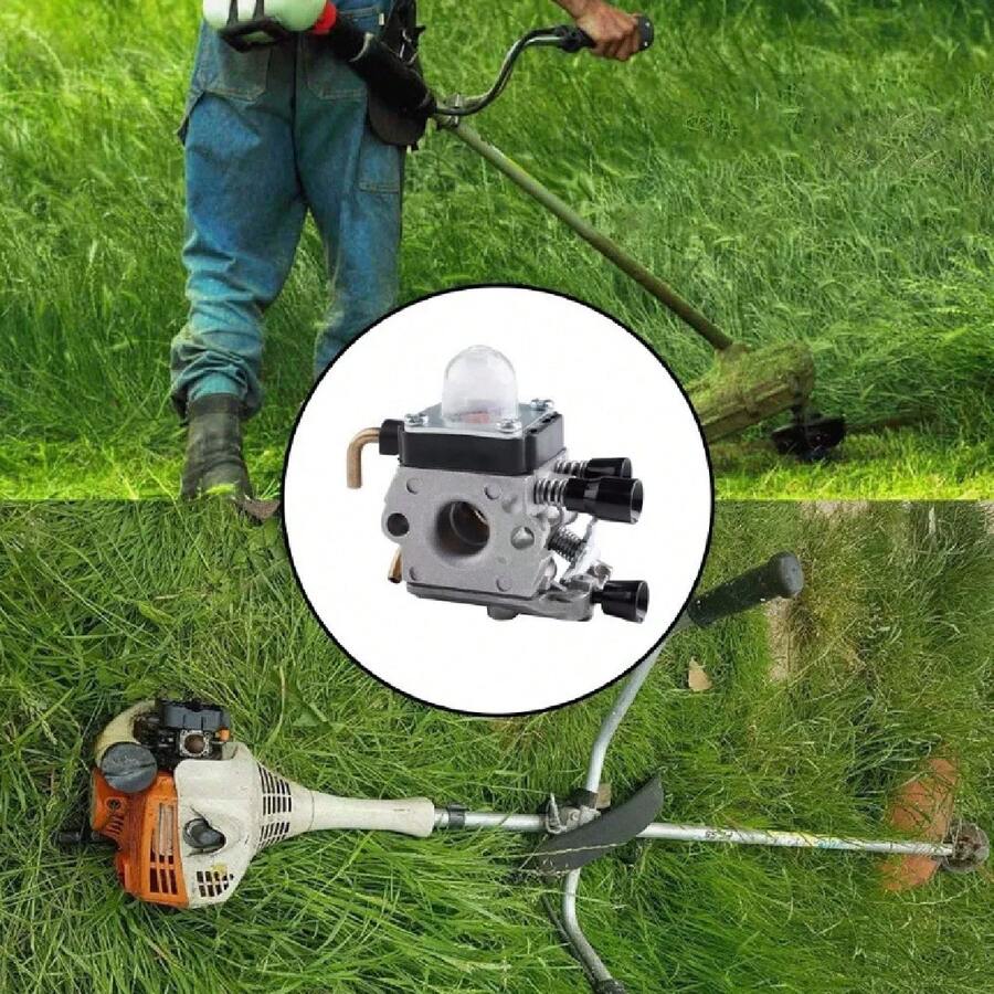 Carburador Carb, Reemplazo del carburador para STIHL FS38 FS45 FS46 FS55 FS74 FS75 FS76 FS80 FS85 - Plateado - Ver 1