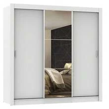 Ropero Closet Madesa Mônaco 3 Puertas 1 Espejo Color Blanco - Blanco - Ver 10