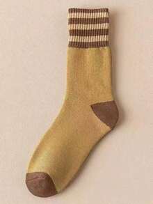 5双条纹船袜，加厚保暖，女士款，适合冬季各种场合，舒适保暖。