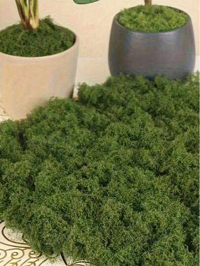 100/400克人造苔藓，逼真绿色植物草，适用于DIY微景观、家居婚礼装饰
