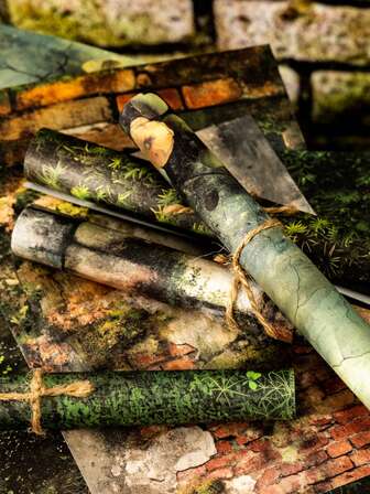 16张/包 复古自然主题特种纸，适用于剪贴簿、杂志剪贴、DIY手工纸