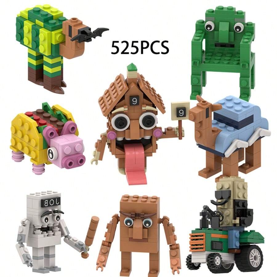 New Creative "Brainrot" Building Block Figurine Set, Collectible Toy Model