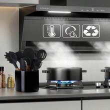 Nucookery Utensil Holder, 64" Ceramic Kitchen Utensil Holder With Countertop-Protection Cork Bottom, Farmhouse Kitchen Decor For Counter, Christmas Gift (Stone Black) - ColorA - 查看 5