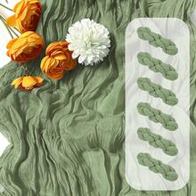 6/12 Pack Sage Green Cheesecloth Table Runner 17 X 108 Inch Gauze Table Runner Fabric Semi Sheer Cheese Cloth Table Decoration Bulk For Rustic Romantic Wedding Shower Table Decoration - Green - View 9