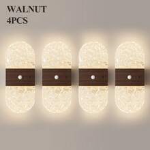 Crystal Motion Sensor Wall Lamp, Acrylic Modern Smart Sensor Wall Light, Night Light, Indoor Motion Sensor Wall Lamp, Wireless LED Wall Light, Wall Lamp, Battery-Powered, Adhesive Design, Rotatable, Portable, Easy To Install, Adjustable Color Temperature And Brightness, Suitable For Hallways, Bathrooms - Multicolor - View 31