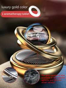 1pc Solar Powered Rotating Car Perfume Holder With 1 Piece Solid Cologne Fragrance Refill