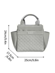 Túi đựng cơm trưa cách nhiệt dung tích lớn 10L màu trơn, túi đựng cơm trưa đa năng mềm mại chống rò rỉ dành cho người lớn có khóa kéo, túi đựng cơm trưa giữ nhiệt chống thấm nước di động, túi bento hoàn hảo cho văn phòng, trường học, kỳ nghỉ và dã ngoại, đồ dùng học tập, phụ kiện trường học, túi đựng đồ dùng lớp học, hộp cơm trưa chống thấm nước cho nữ và nam, dùng cho dã ngoại, đi học, chuẩn bị năm học mới. - Xám - Xem 5