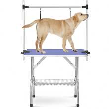 Professional Folding Grooming Table For Dogs And Pets, Adjustable Arm, Heavy Duty, Portable Arm, Leash And Mesh Shelf And Rubber Mat BLUE WL - 1 - View 6