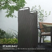 Outsunny 36 X 30 X 90 Log Holder With Handles, Outdoor/Indoor Log Holder, Up To 30 Kg, Steel, Black (On Site) - 1 - 查看 2