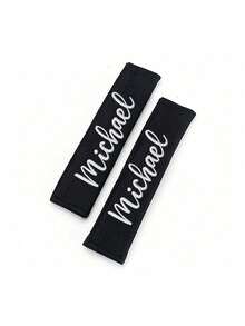 1pc Custom Embroidered Name Car Seat Belt Shoulder Pad, Backpack Shoulder Pad, Seat Belt Anti-Strangle Cover, Multi-Function Shoulder Strap Pad, Universal For All Seasons, Suitable For All Car Models, Can Also Be Used For Backpack Straps, Camera Straps, Luggage Straps, Guitar Bag Straps, Etc - Multicolor - View 12