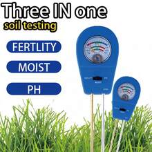 Probador de suelo 3 en 1 pH, humedad y fertilidad, sin batería necesaria, lectura instantánea, kit de prueba de suelo, herramienta de jardinería enchufable y lista para usar para invernadero, interior, exterior y plantas en maceta, ideal para jardineros principiantes