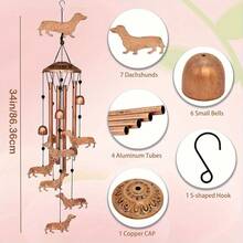 34-Inch Dachshund Wind Chime, Outdoor Gift, Dachshund Themed Gift, Suitable For Men And Women, Can Be Used As A Birthday Or Memorial Gift For Mother, Grandmother, Wife, Or Friend. Can Be Used Indoors/Outdoors As A Wind Chime, Home Decor, Lawn, Porch, Patio, Or Garden Decoration.