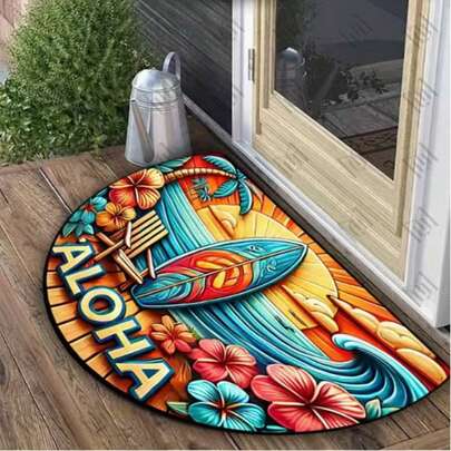 1pc Sunset Beach Element Doormat, Small Rug, Welcome Mat, Carpet, Floor Mat, Outdoor Doormat, Kitchen Rug, Home Decor, Front Door Mat, Area Small Rug, Outdoor Mat, Home Decor, Area Rug, Garden Rug, Washable Carpet