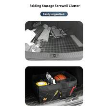 1 hộp đựng đồ ô tô dung tích lớn, hộp đựng đồ có thể gấp gọn cho cốp xe ô tô/xe tải - màu đen - Xem 9