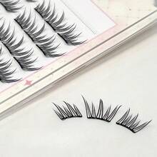 LIMEIKAI 16对自然纤薄轻盈蓝色水滴形假睫毛，浓密型 - D - 查看 6