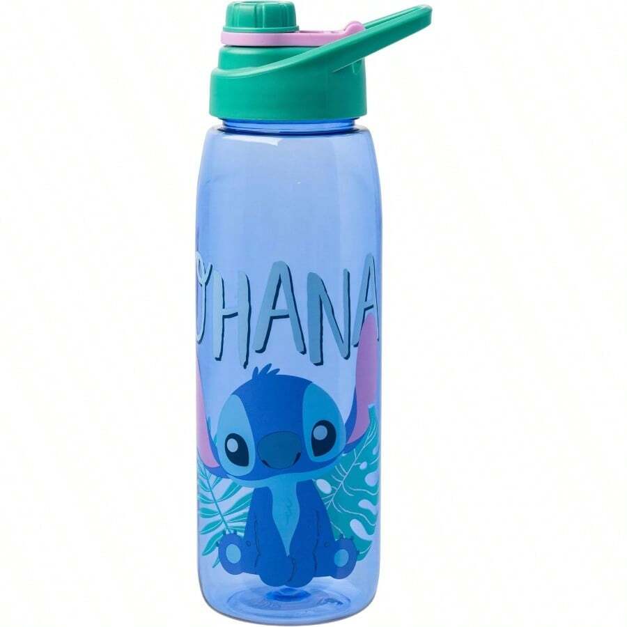 WSXC Silver Buffalo  Lilo And Stitch Ohana Cute Stitch Water Bottle With Screw-On Lid 28 Ounces - CuteStitchOhana - Xem 1