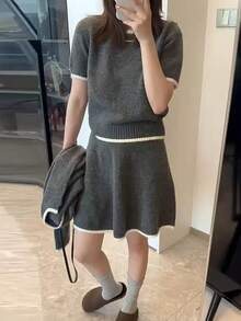 Women Two-Piece Outfits - Oat - View 3