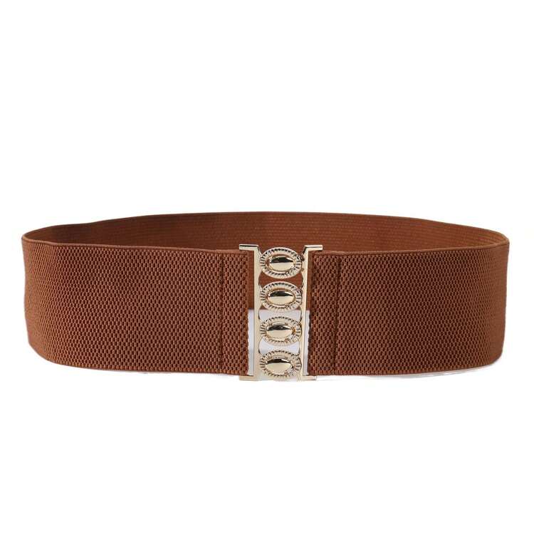 2 piezas Cinturón elástico de cintura sólida, diseño ancho, adecuado para que las mujeres lo usen en verano, otoño y de vuelta a la escuela - Multicolor - Añade 12