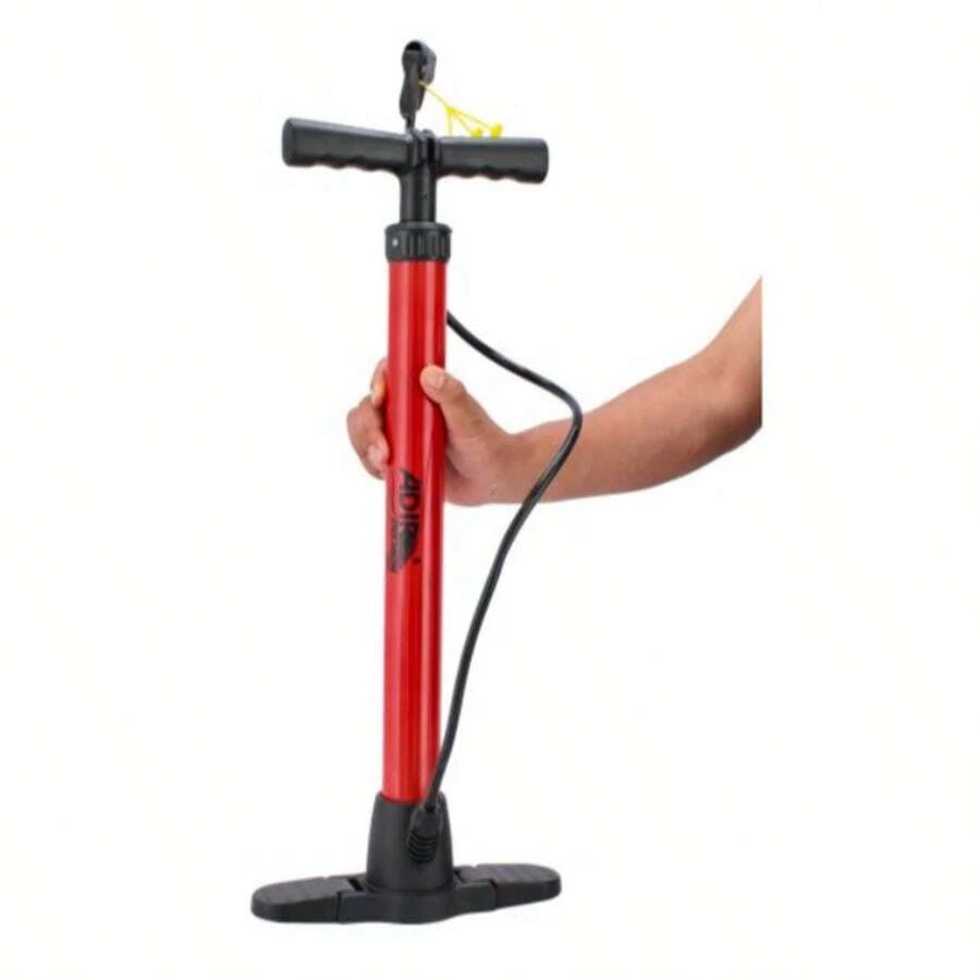 BOMBA DE AIRE ERGONÓMICA 100 PSI ADIR 12623 • LIGERA • IDEAL PARA BICICLETAS Y BALONES - Rojo - Ver 1