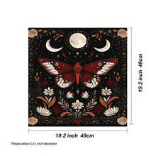 1pc Enchanting Sun And Moon Altar Cloth - Vibrant Polyester Altar Mat With Celestial & Floral Design For Tarot Reading, Witchcraft & Astrology, Tarot Tablecloth Boho Playmat Cloth Home Decor - Multicolor - View 10