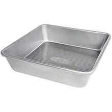 USA Pan Bakeware Sartén cuadrada antiadherente sin costuras, 8 x 8 x 2(Molde cuadrado sin costuras para tartas) - Multicolor - Ver 1