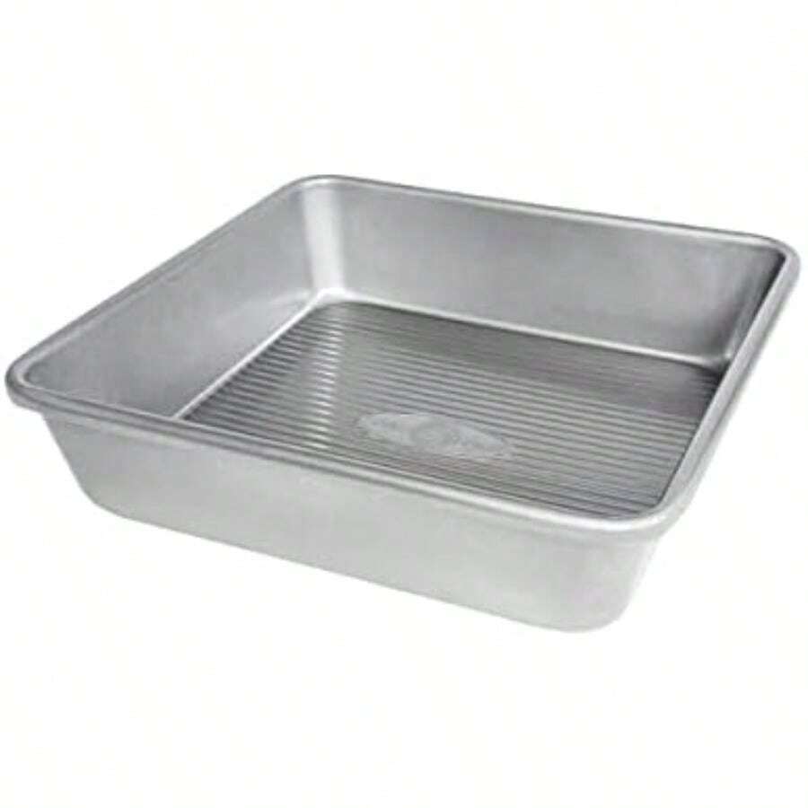 USA Pan Bakeware Sartén cuadrada antiadherente sin costuras, 8 x 8 x 2(Molde cuadrado sin costuras para tartas) - Multicolor - Ver 1