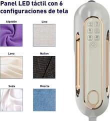 Bluelander Plancha de Vapor Portatil 2 en 1, Plancha y Vaporizador Vertical, Capacidad 100ml, Calentamiento Rápido en 30 Segundos, Elimina Arrugas, Incluye Bolsa de Franela, Ideal para Viajes (Gris) - Gris - Ver 3