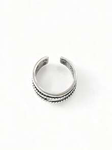 1 件复古皇家风格拇指针织多层开口戒指，厚实可调节戒指，坚固的波西米亚风格优雅戒指，适合所有季节的女士珠宝，送给她的礼物