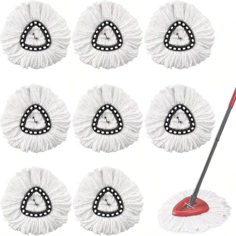 Microfiber Spin Mop Refills,8 Pack Mop Replacement Heads,Spinning Mop Replace Head For Deep Cleaning All Hard-Surfaced Floors - ColorA - 查看 1