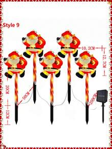 1-5 件 LED 户外太阳能地插圣诞老人雪橇灯，防水太阳能庭院装饰圣诞驯鹿灯 - 彩色 - 查看 23