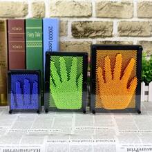 3D Nail Art Handprint Press Board, Reusable DIY Desktop Decoration, Shake To Reset Creative Handprint Display, Large/Small, Pink/Blue/Rainbow, Home Office Gift Room Decor, 3D Printed - Multicolor - View 10