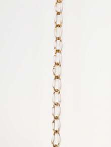 1m Cadena de joyería de acero inoxidable esmaltada, cadena con forma de labios esmaltada por ambos lados, cadena ovalada esmaltada, para hacer joyería, decoración de zapatos, bolsos y ropa - Multicolor - Ver 19