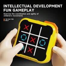 四合一便携式井字棋，掌上游戏机，井字棋拼图，井字棋套装，青少年益智棋盘，旅行棋盘游戏，家庭聚会游戏，互动双人策略游戏，联网游戏机，多功能智能电子棋盘，便携式桌面游戏，思维训练休闲益智游戏 - 彩色 - 查看 11