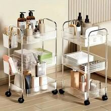 1pc Multifunctional Transparent Acrylic Plastic Storage Cart, 3/4 Layer - Multifunctional Mobile Storage Rack For Kitchen, Bathroom, Cosmetics, Beauty Products, Office Organization | Modern Storage Cart | Durable Plastic, Bathroom Storage Organizer, Utility Cart, Rolling Storage Cart Storage Rack, Suitable For Snacks, Beauty And Personal Care Products - Perfect For Bathrooms, Offices, Laundry Rooms, Etc - 4-layer Standard Model - View 6