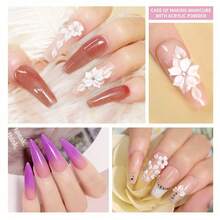 LIMEGIRL 4盎司/120克 专业超硬丙烯酸指甲粉 - 大容量，适用于丙烯酸指甲、3D法式美甲、指甲延长、雕刻 - 白色 - 查看 6