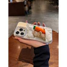 Cute napping kitty  17 Pro Max case-kawaii sleeping-cat print with a soft rainbow-silver shimmer. Velvety silicone, full-wrap shock-proof cover for  17/16/15/14/13/12/11/XS/XS Max/8 Plus/mini-new drop, premium feel for cat-loving him & her. - Albaricoque - Ver 2