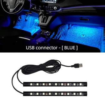 1pc 2 In 1 USB Car Decorative Ambient Light