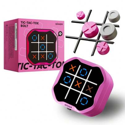 GiiKER Tic Tac Toe Bolt Game - Original 3-In-1 Handheld Puzzle Game, Portable Travel Game, Suitable For Kids And Adults, Perfect Birthday Gift